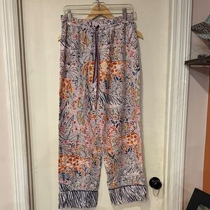 Anthropologie Multicolor Animal Print Pajama Pants